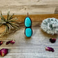 2 Stone - adjustable kingman turquoise ring and sterling silver