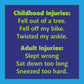 CARD Childhood Injuries | Funny Gift | Kitsch Greeting Cards