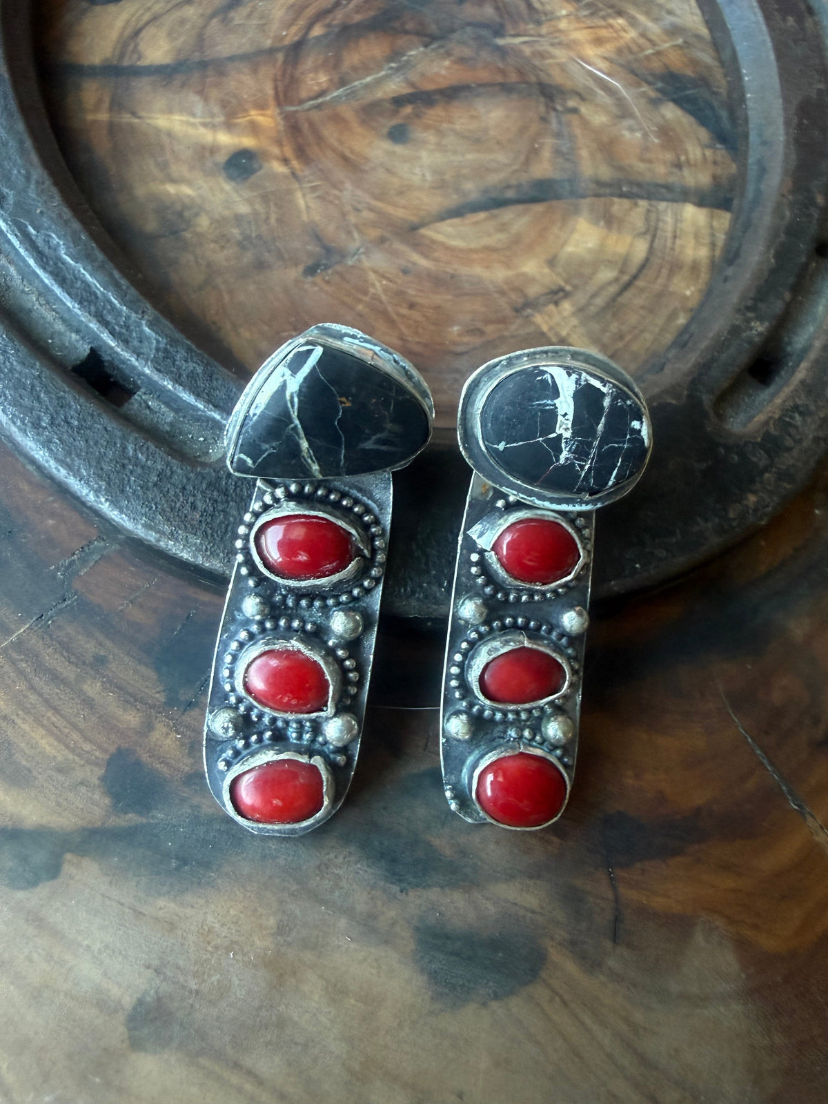 Dorothy Series | White Buffalo Post + Mediterranean Coral Earring Jackets
