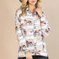 Wild Horses Print Western Button Down Shirt Blouse - Bourbon Cowgirl