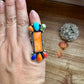 Long Ring- Size 4 1/2 - mix stone turquoise, spiny and sterling silver