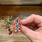 Cluster - size 8 - red spiny and sterling silver