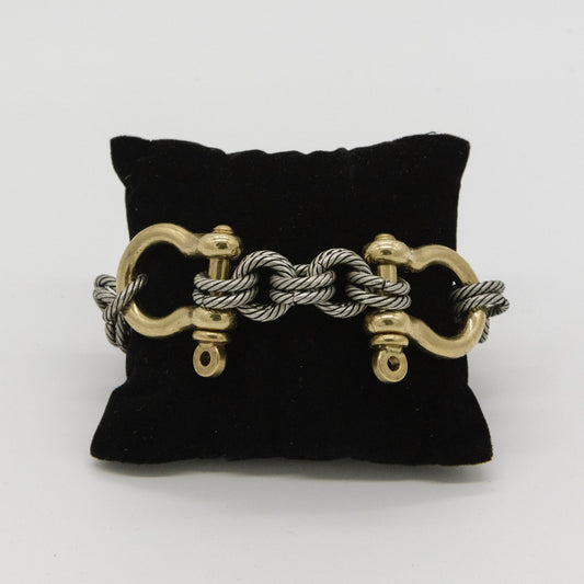 Brass Shackle Bracelet by V2 Designs