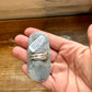 Big Ring - adjustable kingman turquoise ring and sterling silver