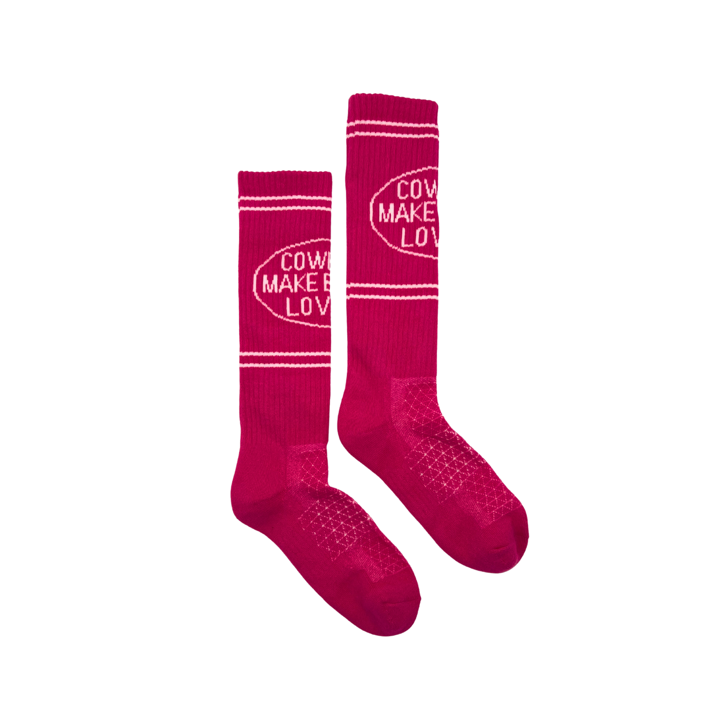 Pink Cow Make Love socks