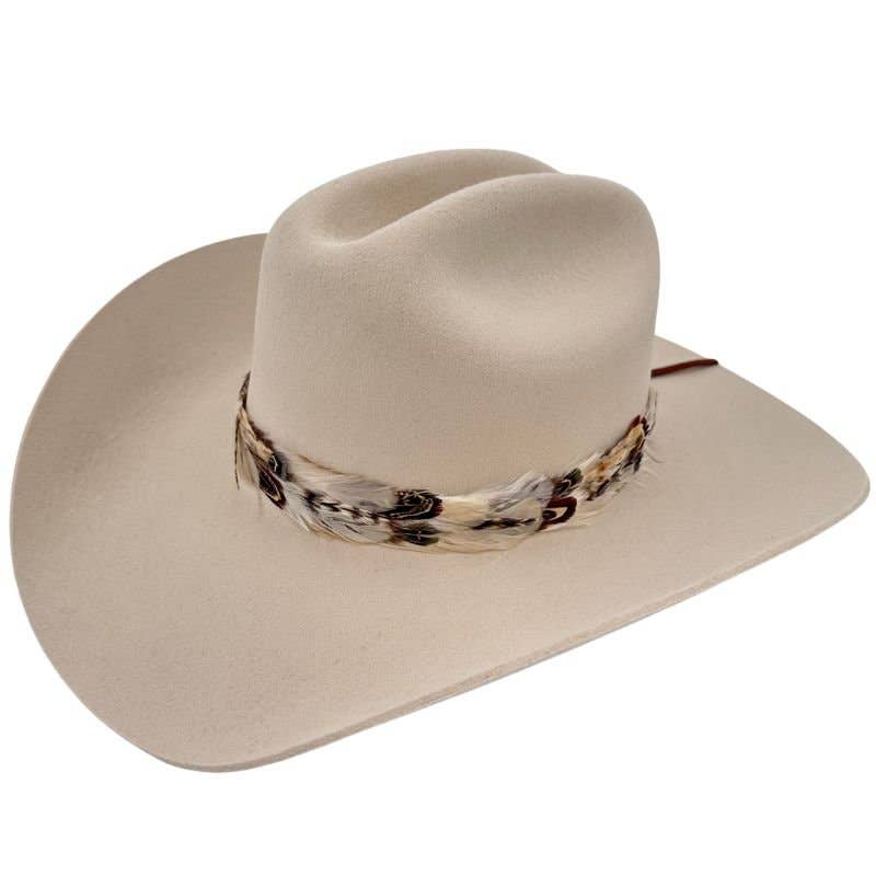 Western Cowboy Feather Hat Band - Willow