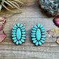 Mint Concho Large Clay Stud Earrings