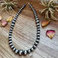 20 1/2 inch graduated 10 to 14 mm Sterling Silver Pearls necklace