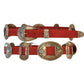 Americana Concho Belt in Authentic Red Leather