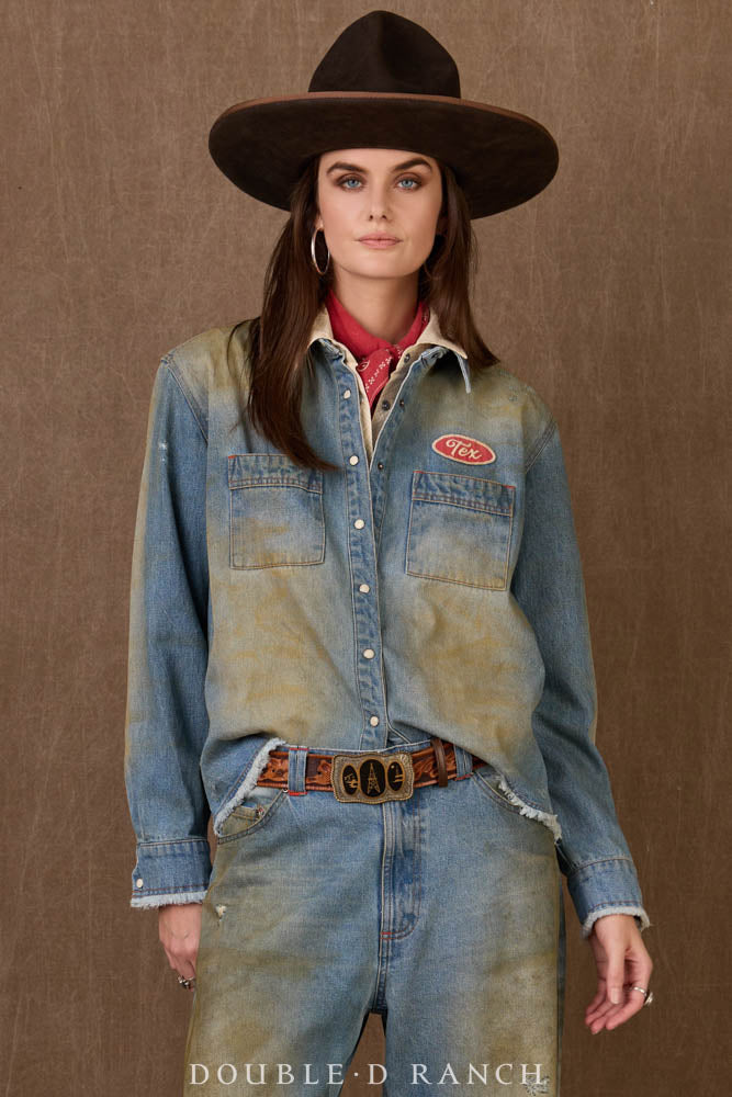 Driller's Denim Workshirt Top by Double D Ranch