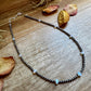 15" White Opal Necklace with Sterling Silver Pearls