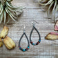 Teardrop Earrings – Sterling Silver Pearl & Sea Sediment