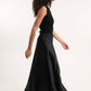 Valentine Skirt in Thick Black Satin