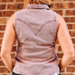 Lavender Denim Mineral Wash Sleeveless Pearl Snap Top