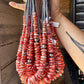 Red-Orange Spiny Oyster Graduated Necklace – 23"