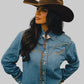 Rustler x H Bar C Denim Cropped Shirt