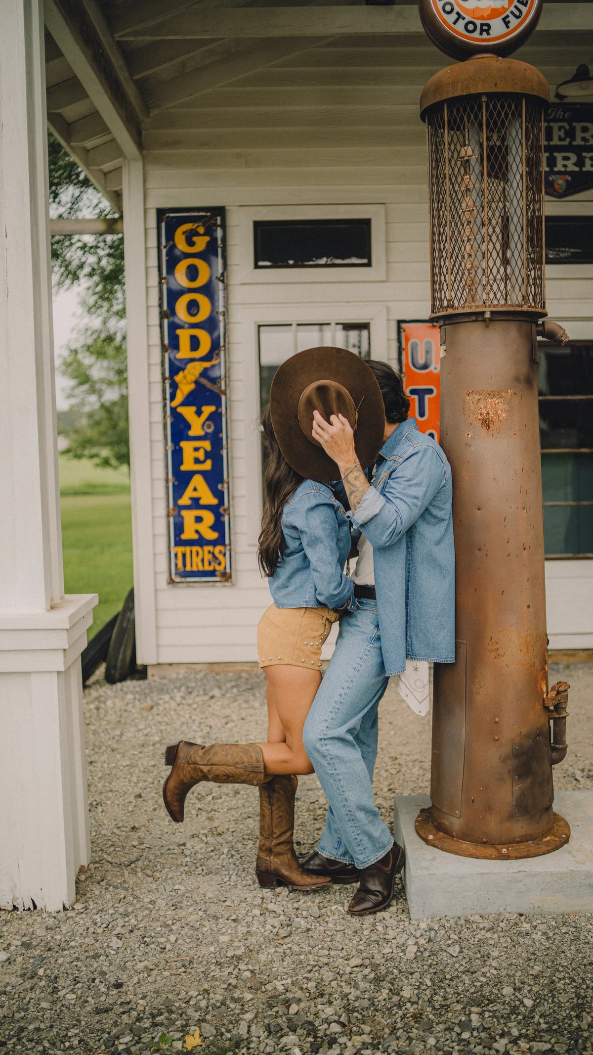 Rustler x H Bar C Denim Cropped Shirt