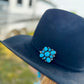 Complete Squash Blossom Set – Kingman Turquoise – Sterling Silver – Navajo Made by Wilson Dawes