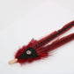 Western Feather Red Hat Pin