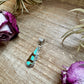 Teardrop Pendant with Kingman Turquoise – Option 4 – Sterling Silver – Native Made by SF – Fits 5mm