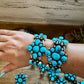 Complete Squash Blossom Set – Kingman Turquoise – Sterling Silver – Navajo Made by Wilson Dawes