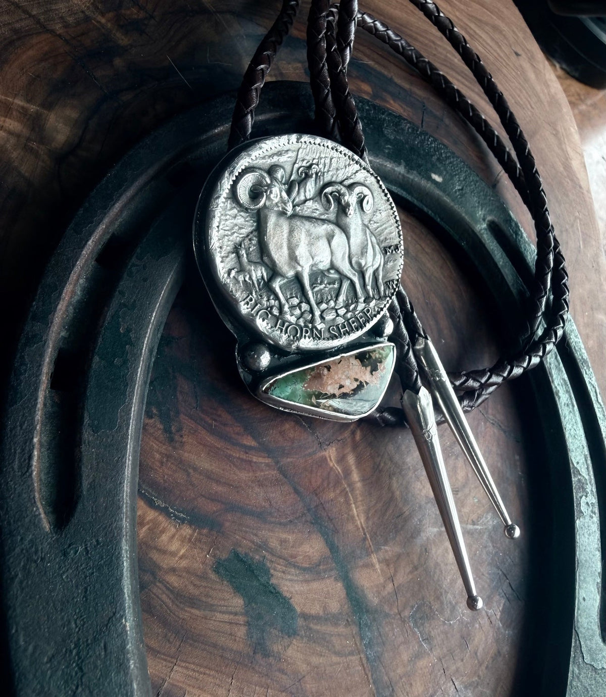 Bighorn Sheep Heritage Bolo | Vintage Medallion Series