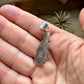 Teardrop Pendant with Kingman Turquoise – Option 5 – Sterling Silver – Native Made by SF – Fits 5mm