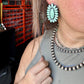 Mint Concho Large Clay Stud Earrings