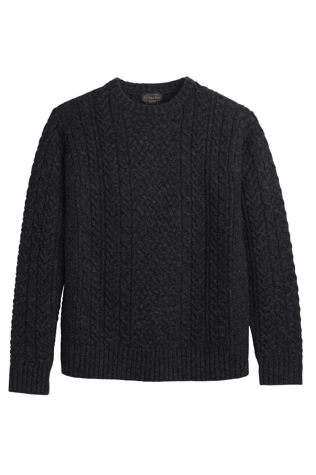 Shetland Collection Relaxed Crew Sweater by Pendleton in Black