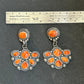 Sterling Silver Orange Spiny Oyster Half Cluster Dangle Earrings – Artist Shay Pfeiffer