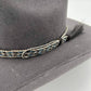 Horsehair Blue Braided Cowboy Tassel Hat Band - Frost