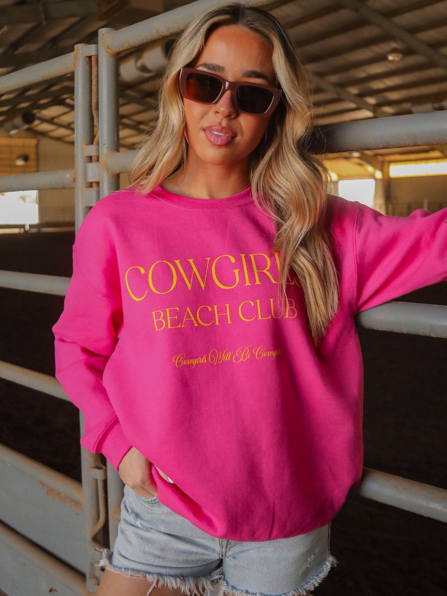 Cowgirls Beach Club Sweatshirt Gift for Coastal Cowgirls