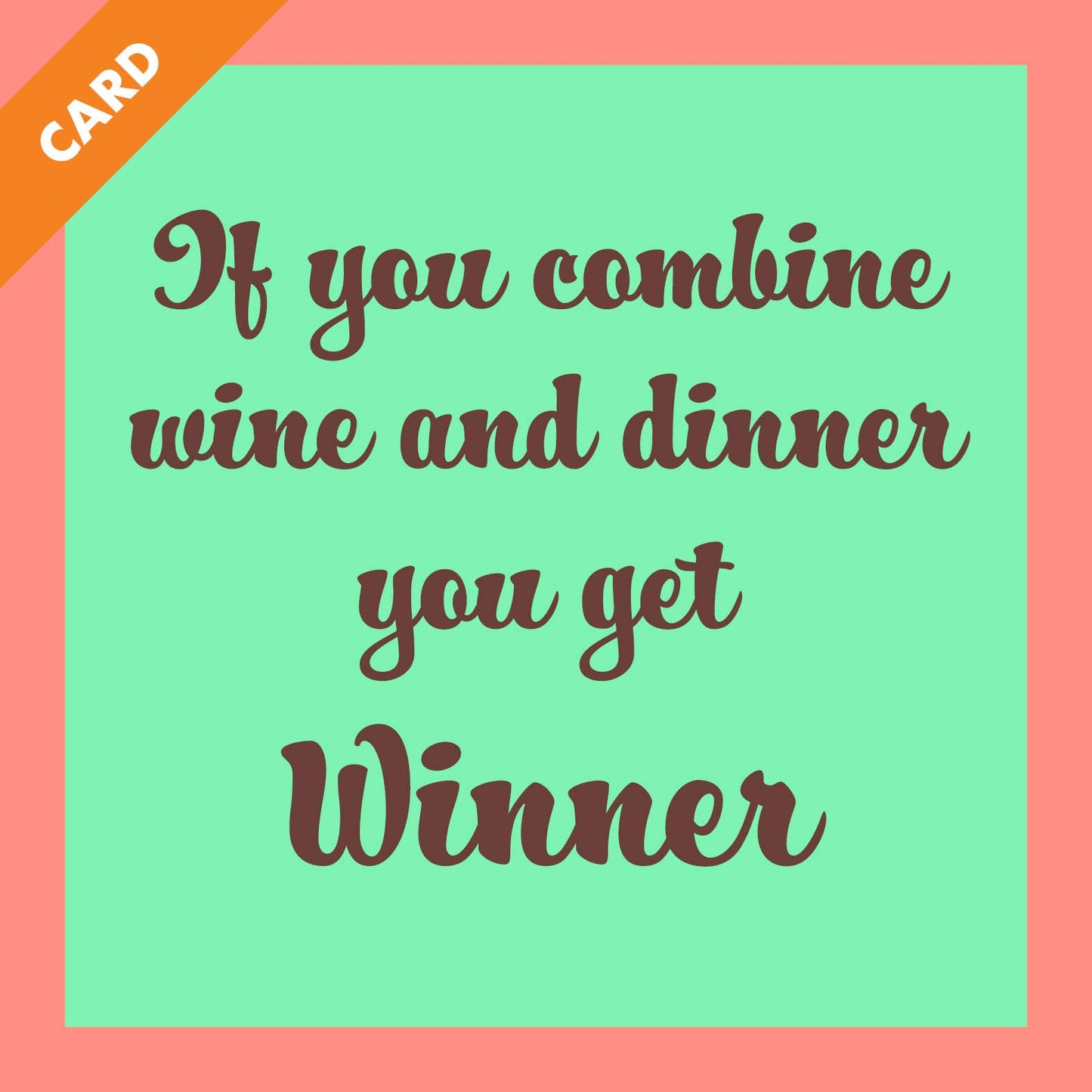 CARD Winner | Funny Party Gift | Kitsch Greeting Cards