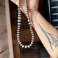 20 1/2 inch graduated 10 to 14 mm Sterling Silver Pearls necklace