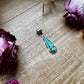 Teardrop Pendant with Kingman Turquoise – Option 5 – Sterling Silver – Native Made by SF – Fits 5mm