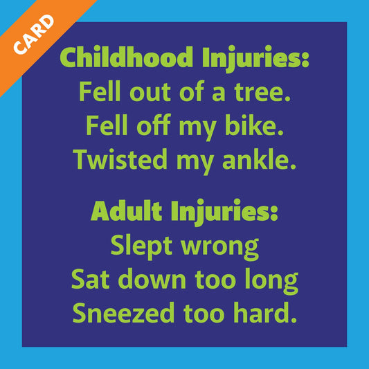 CARD Childhood Injuries | Funny Gift | Kitsch Greeting Cards