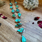Royston turquoise necklace lariat and earrings set