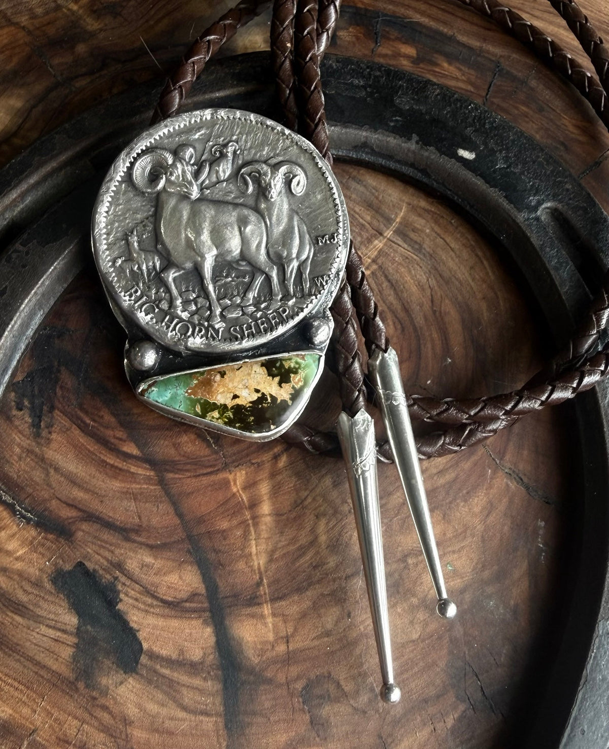 Bighorn Sheep Heritage Bolo | Vintage Medallion Series