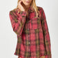 Fringe Bottom Washed Plaid Shirt