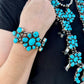 Complete Squash Blossom Set – Kingman Turquoise – Sterling Silver – Navajo Made by Wilson Dawes