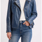 Christy Star Leather Jacket by Mauritius in Americana Blue
