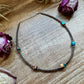 Mixed Turquoise & Spiny Oyster Necklace – 3mm Sterling Silver Pearls