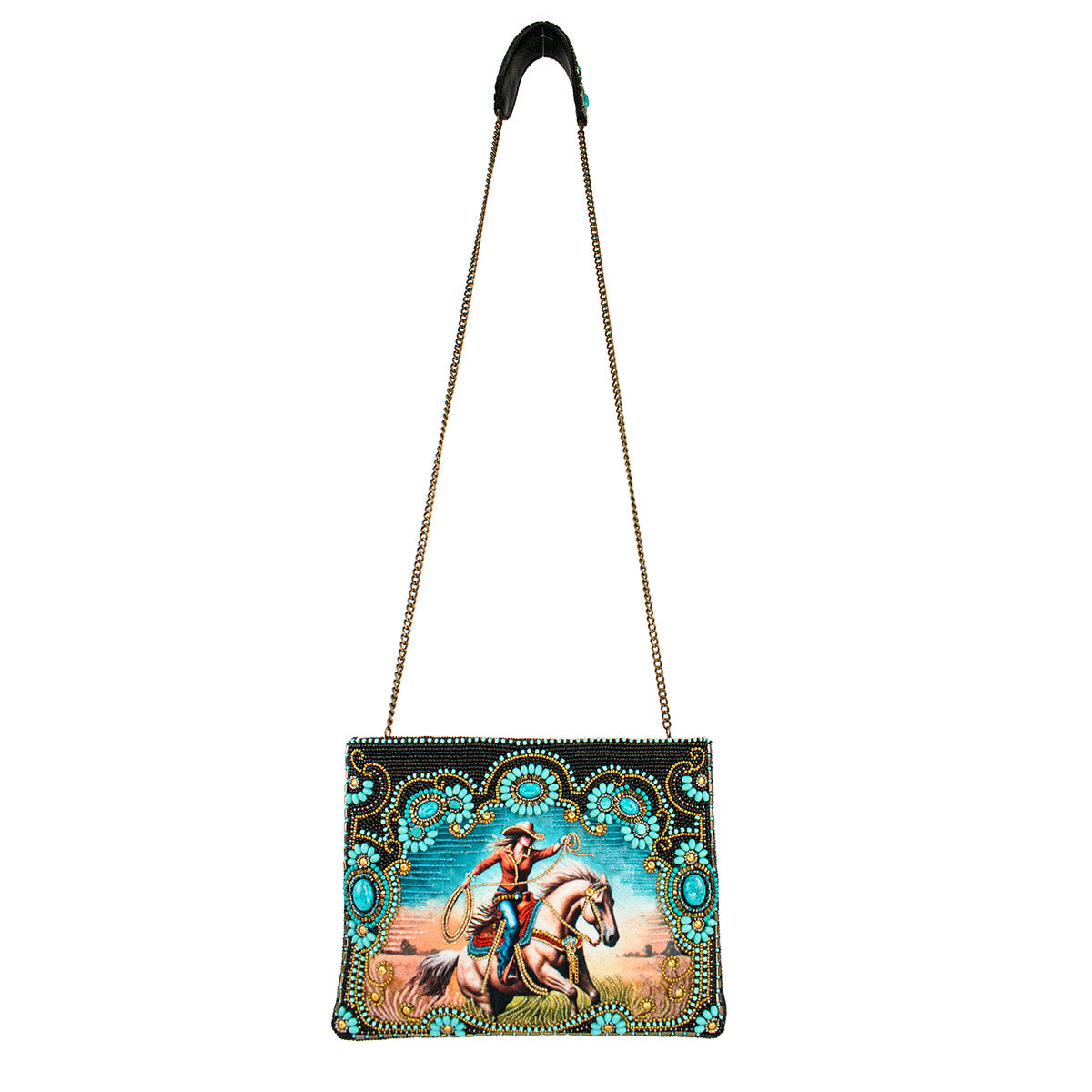 Cowgirl Beaded and Embroidered Western Crossbody Handbag