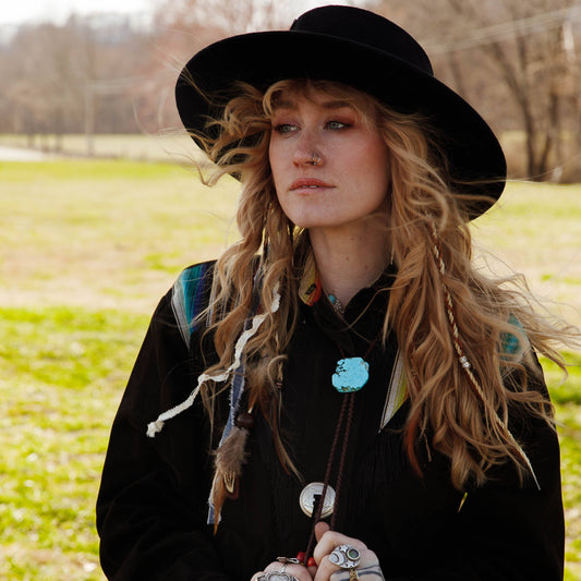 Turquoise Colored Howlite Slab Bolo Tie 