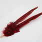 Western Feather Red Hat Pin