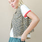 Leopard Printed Collared Casual Vest