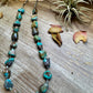 27-Inch Necklace – Natural Shell & Turquoise Nuggets