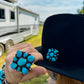 Complete Squash Blossom Set – Kingman Turquoise – Sterling Silver – Navajo Made by Wilson Dawes