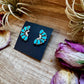 Kingman Turquoise Cluster Earrings – Sterling Silver