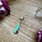 Teardrop Pendant with Kingman Turquoise – Option 3 – Sterling Silver – Native Made by SF – Fits 5mm
